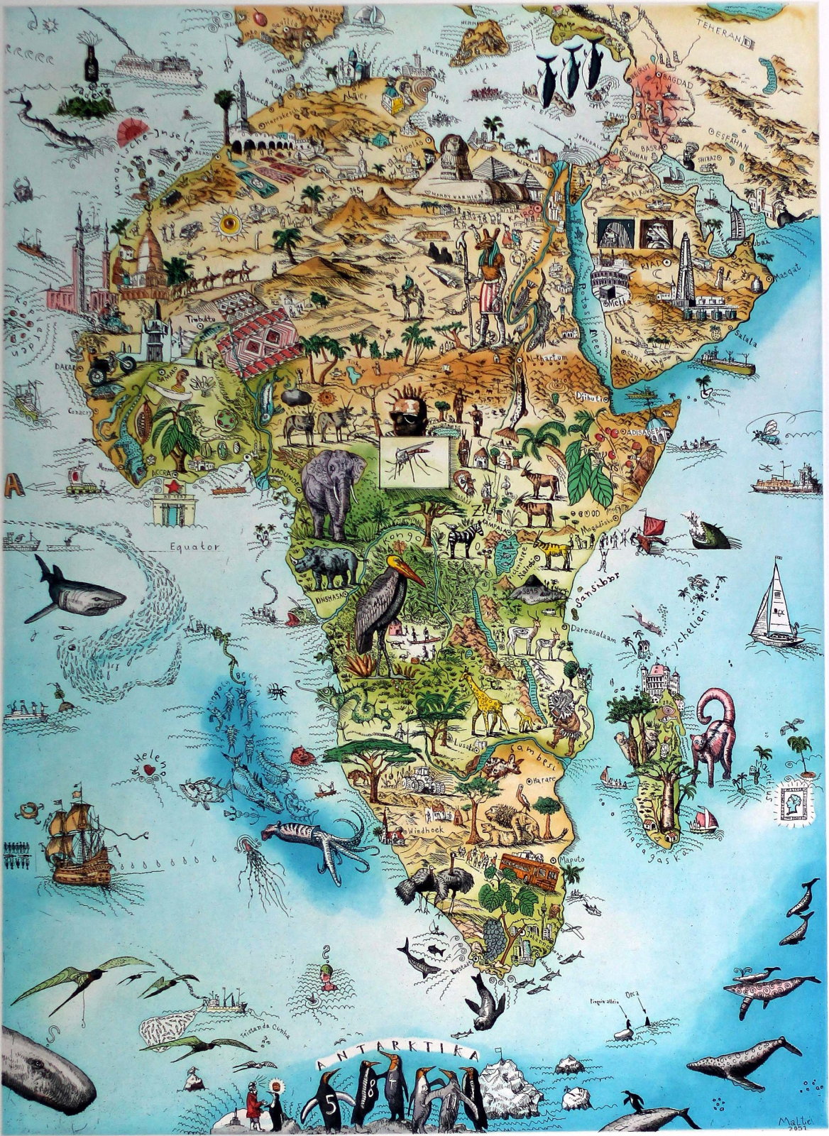 Seekarte Afrika