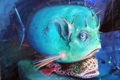 Schweinsohrkugelfisch und Leopardengrundel